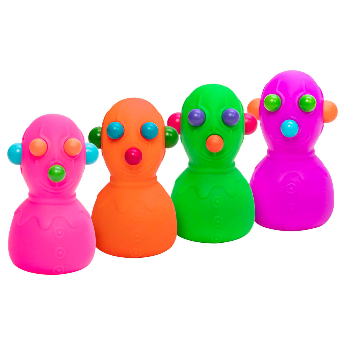 NeeDoh Panic Pete Group - Pink Orange Green Purple